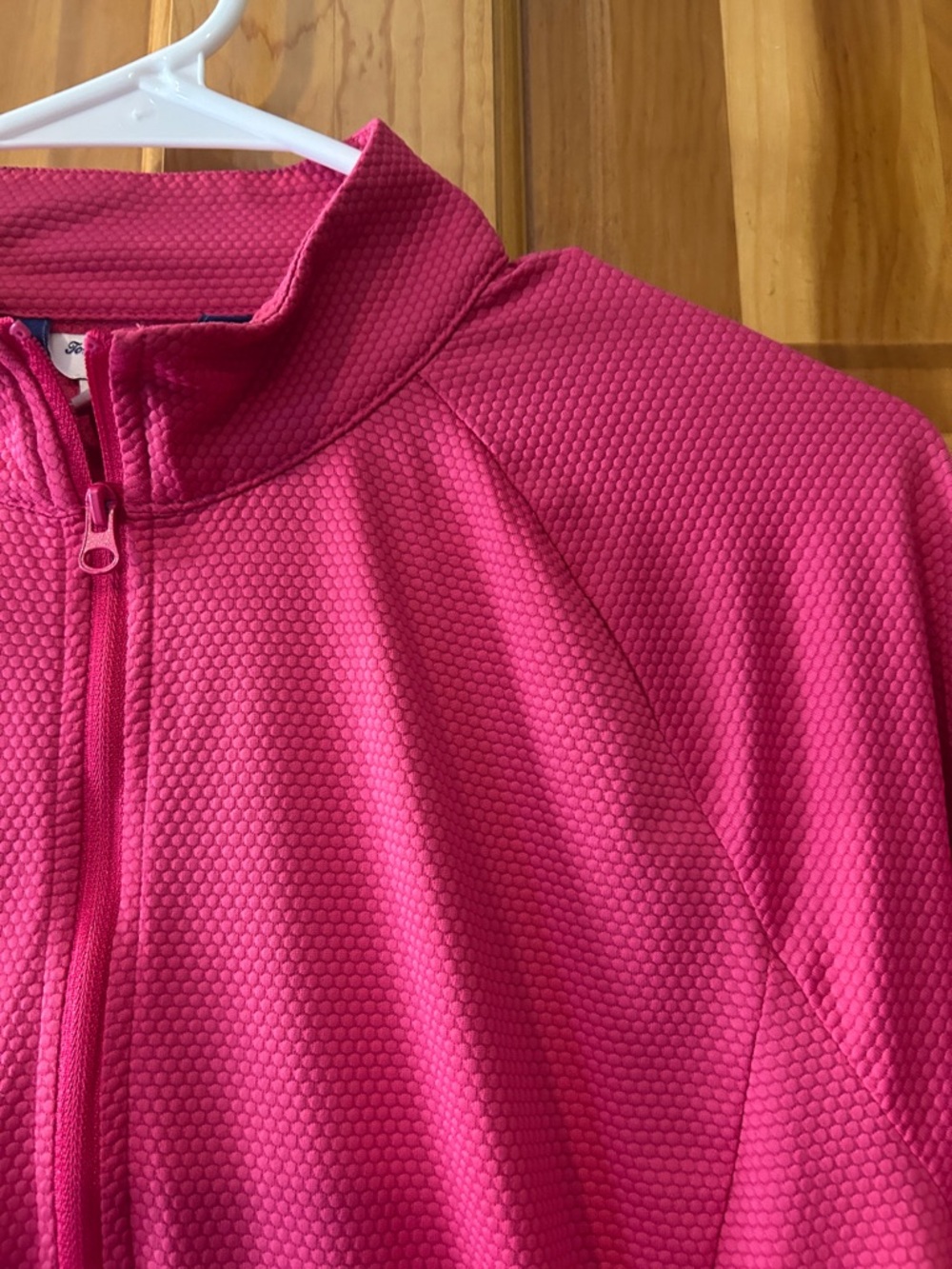 Tommy Bahama Pink Golf Half Zip Textured Knit